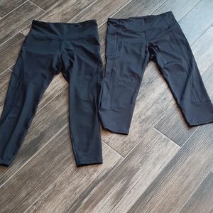 Bundle of 2 workout/yoga leggings , fila& old navy
